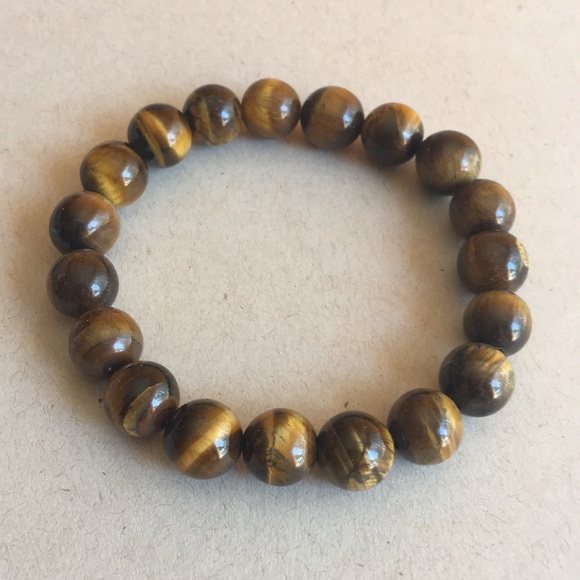 Jewelry - 🌸SAT SALE🌸7” Tiger Eye Gemstone Stretch Bracelet